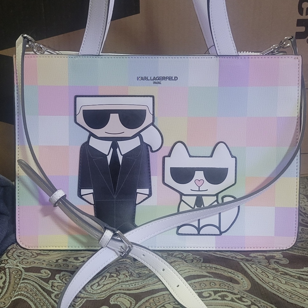 🆕️Karl Lagerfeld Pastel Satchel Bag, STYLE LH4D41DF multicolor